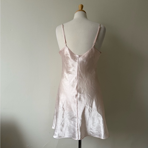 Vintage Versailles Blush Satin Slip Dress • Y2K Mini/Nightie - Picture 5 of 6